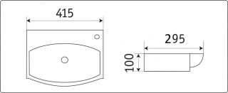 Раковина-чаша CeramaLux 78014T белая 41.5 см